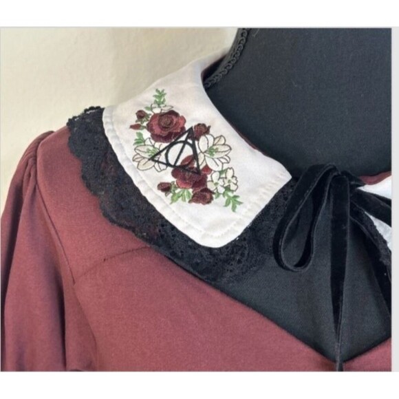 Hot Topic Harry Potter Deathly Hallows Wizarding World Sweetheart Dress Size M - Picture 13 of 13